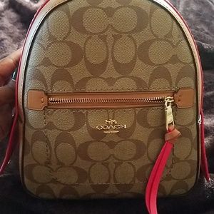 Mini Neon Pink Coach Backpack